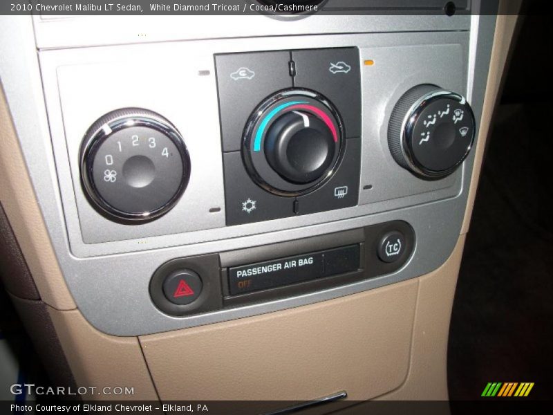 White Diamond Tricoat / Cocoa/Cashmere 2010 Chevrolet Malibu LT Sedan