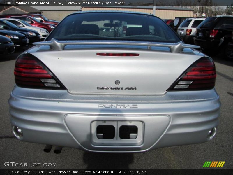 Galaxy Silver Metallic / Dark Pewter 2002 Pontiac Grand Am SE Coupe