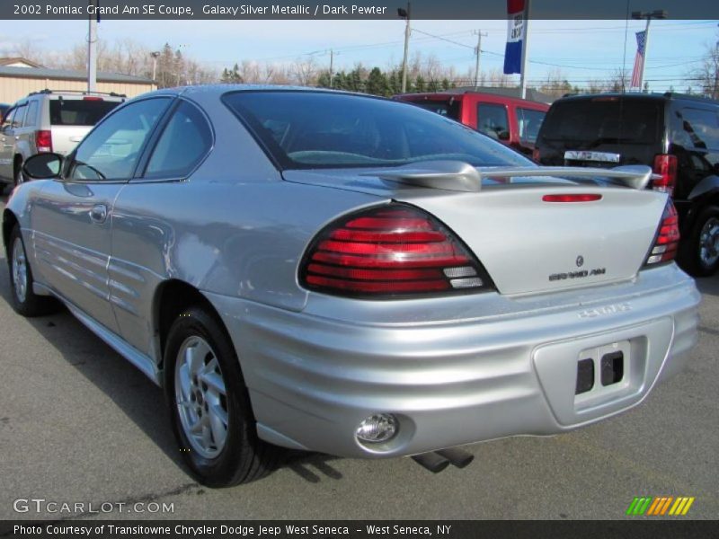 Galaxy Silver Metallic / Dark Pewter 2002 Pontiac Grand Am SE Coupe