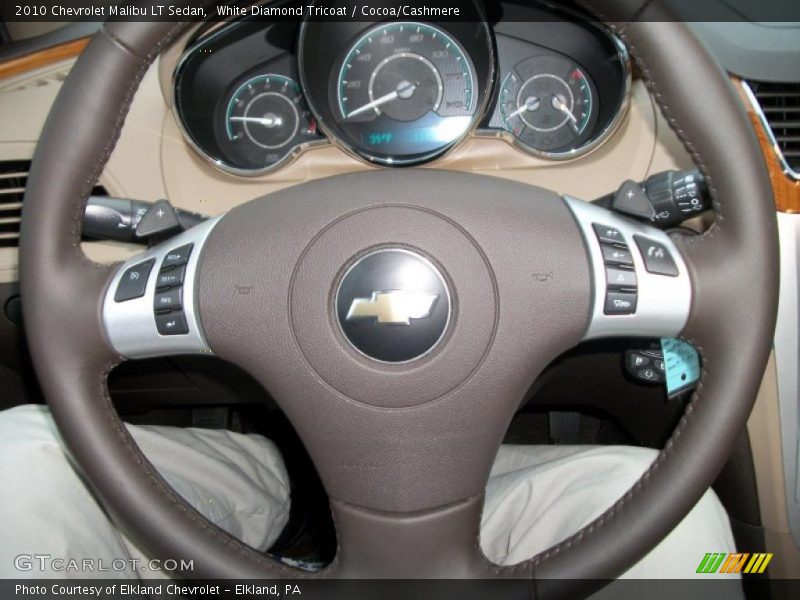 White Diamond Tricoat / Cocoa/Cashmere 2010 Chevrolet Malibu LT Sedan