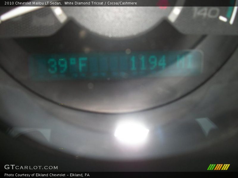 White Diamond Tricoat / Cocoa/Cashmere 2010 Chevrolet Malibu LT Sedan