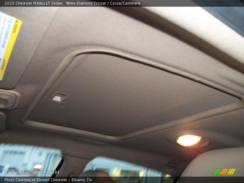 White Diamond Tricoat / Cocoa/Cashmere 2010 Chevrolet Malibu LT Sedan
