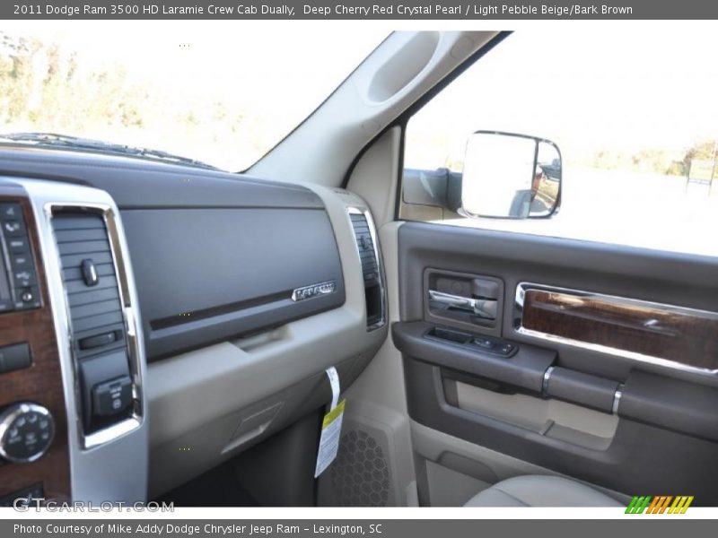 Deep Cherry Red Crystal Pearl / Light Pebble Beige/Bark Brown 2011 Dodge Ram 3500 HD Laramie Crew Cab Dually