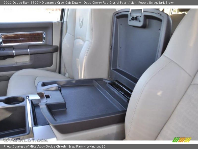 Deep Cherry Red Crystal Pearl / Light Pebble Beige/Bark Brown 2011 Dodge Ram 3500 HD Laramie Crew Cab Dually