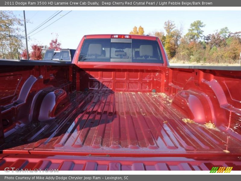 Deep Cherry Red Crystal Pearl / Light Pebble Beige/Bark Brown 2011 Dodge Ram 3500 HD Laramie Crew Cab Dually