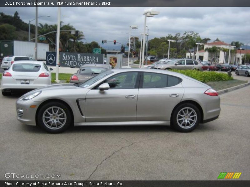 Platinum Silver Metallic / Black 2011 Porsche Panamera 4