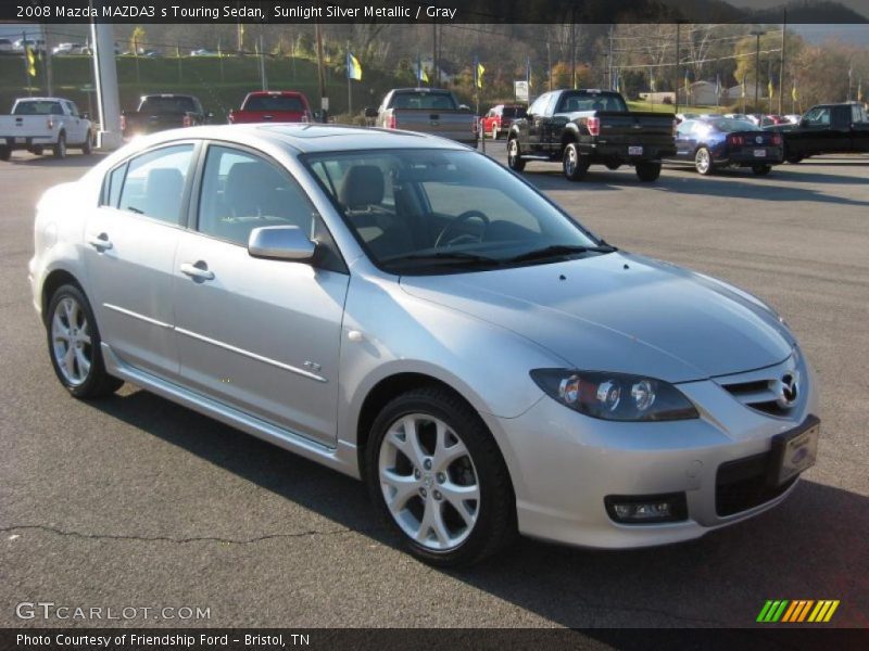 Sunlight Silver Metallic / Gray 2008 Mazda MAZDA3 s Touring Sedan