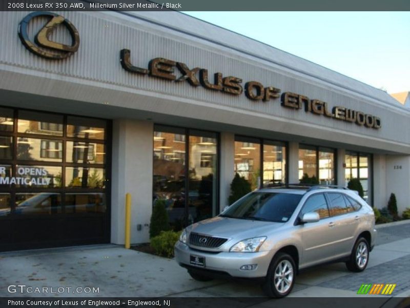 Millenium Silver Metallic / Black 2008 Lexus RX 350 AWD