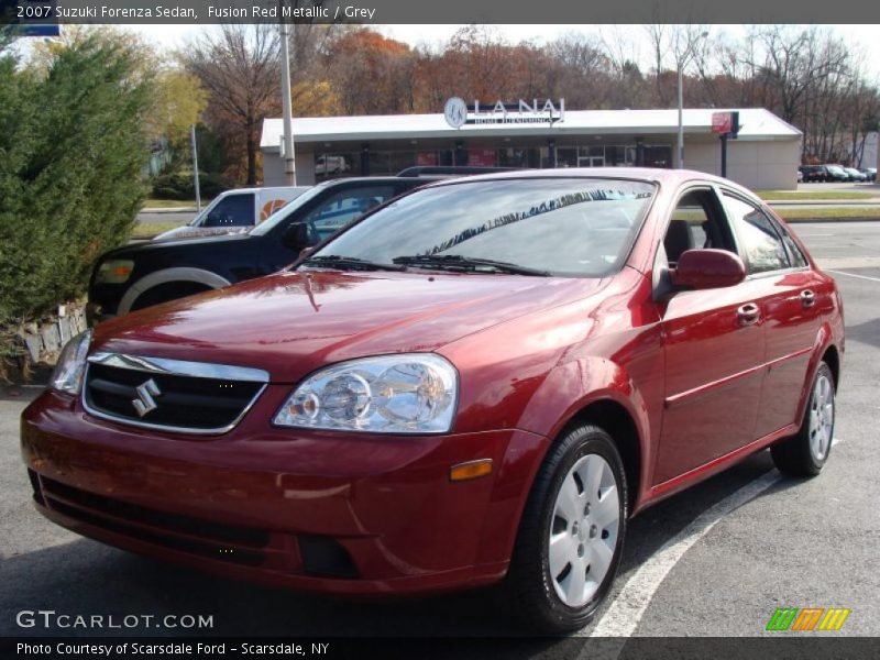 Fusion Red Metallic / Grey 2007 Suzuki Forenza Sedan