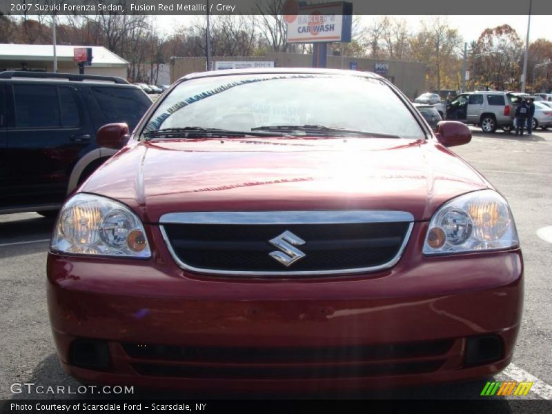 Fusion Red Metallic / Grey 2007 Suzuki Forenza Sedan