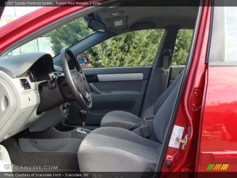Fusion Red Metallic / Grey 2007 Suzuki Forenza Sedan