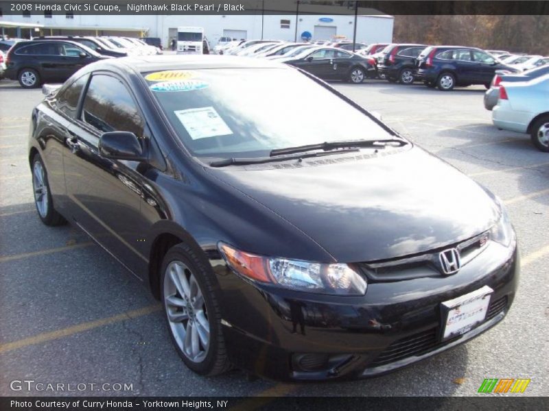 Nighthawk Black Pearl / Black 2008 Honda Civic Si Coupe
