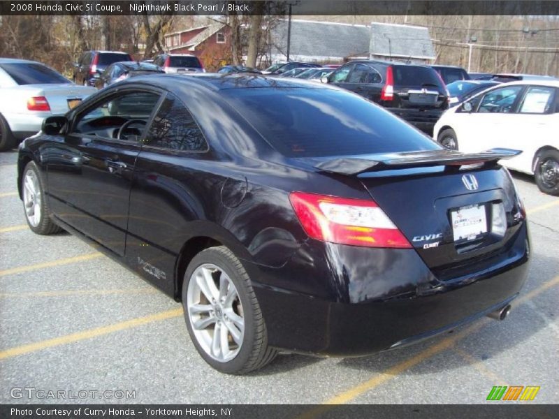 Nighthawk Black Pearl / Black 2008 Honda Civic Si Coupe