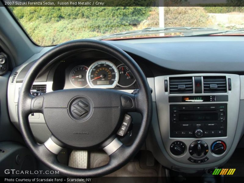 Fusion Red Metallic / Grey 2007 Suzuki Forenza Sedan