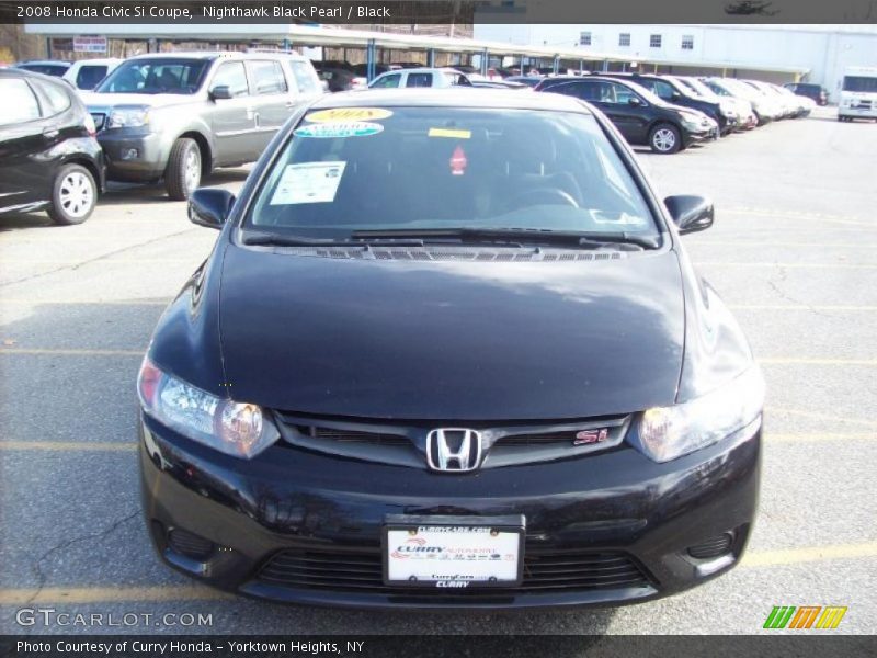 Nighthawk Black Pearl / Black 2008 Honda Civic Si Coupe