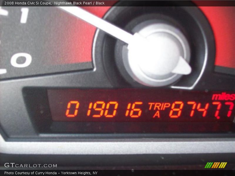Nighthawk Black Pearl / Black 2008 Honda Civic Si Coupe