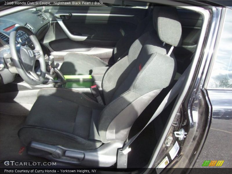 Nighthawk Black Pearl / Black 2008 Honda Civic Si Coupe