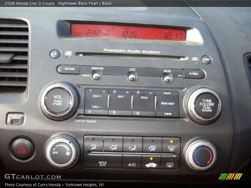Nighthawk Black Pearl / Black 2008 Honda Civic Si Coupe