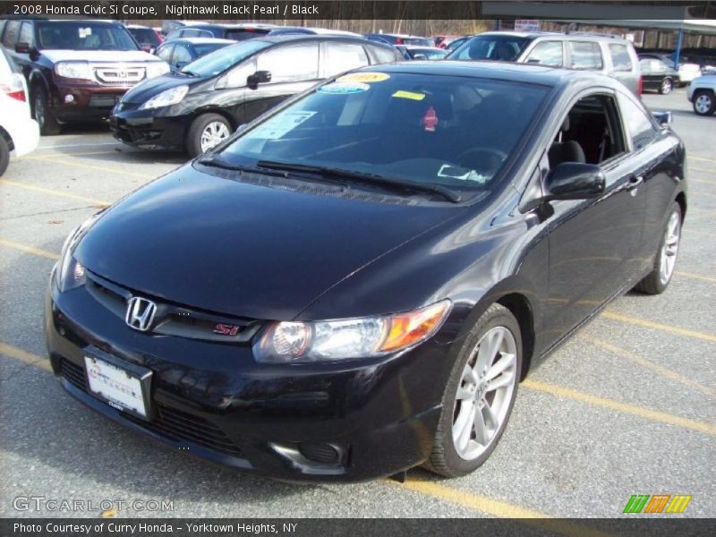 Nighthawk Black Pearl / Black 2008 Honda Civic Si Coupe
