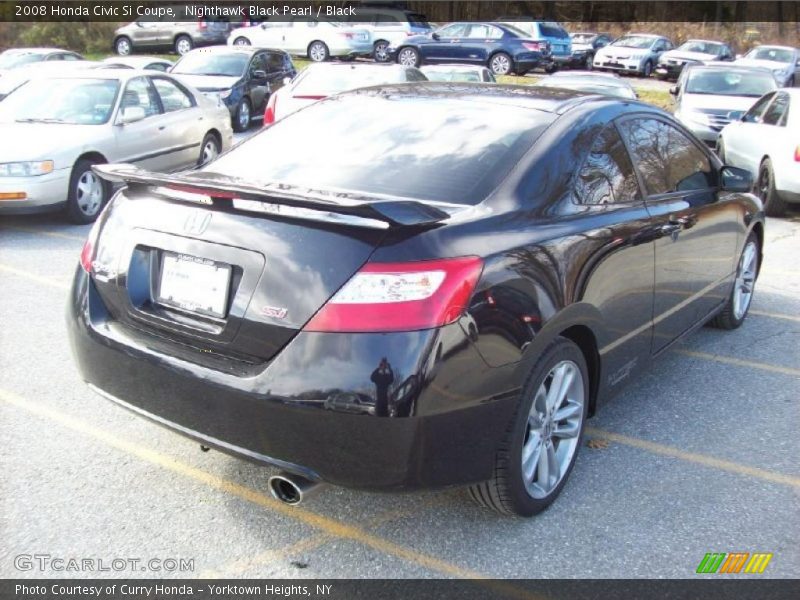 Nighthawk Black Pearl / Black 2008 Honda Civic Si Coupe