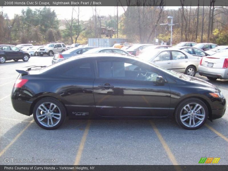 Nighthawk Black Pearl / Black 2008 Honda Civic Si Coupe