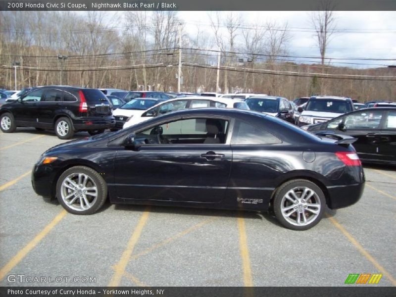 Nighthawk Black Pearl / Black 2008 Honda Civic Si Coupe