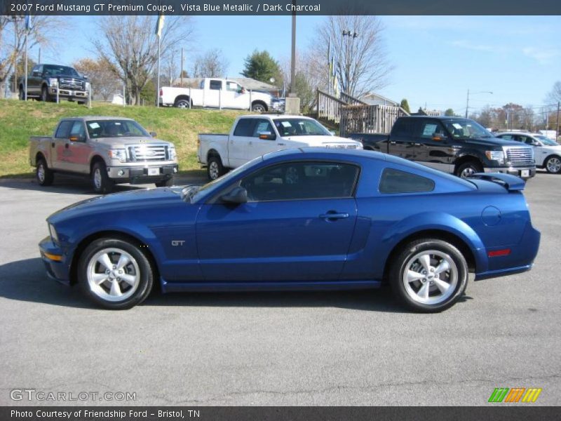 Vista Blue Metallic / Dark Charcoal 2007 Ford Mustang GT Premium Coupe