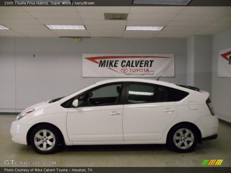 Super White / Ivory/Brown 2005 Toyota Prius Hybrid