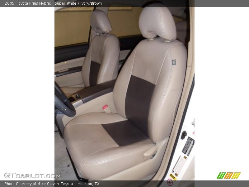 Super White / Ivory/Brown 2005 Toyota Prius Hybrid