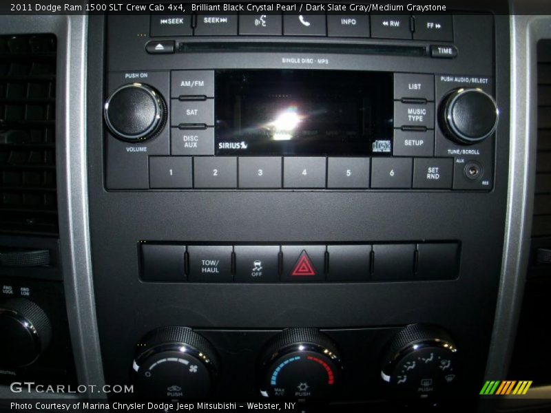 Brilliant Black Crystal Pearl / Dark Slate Gray/Medium Graystone 2011 Dodge Ram 1500 SLT Crew Cab 4x4