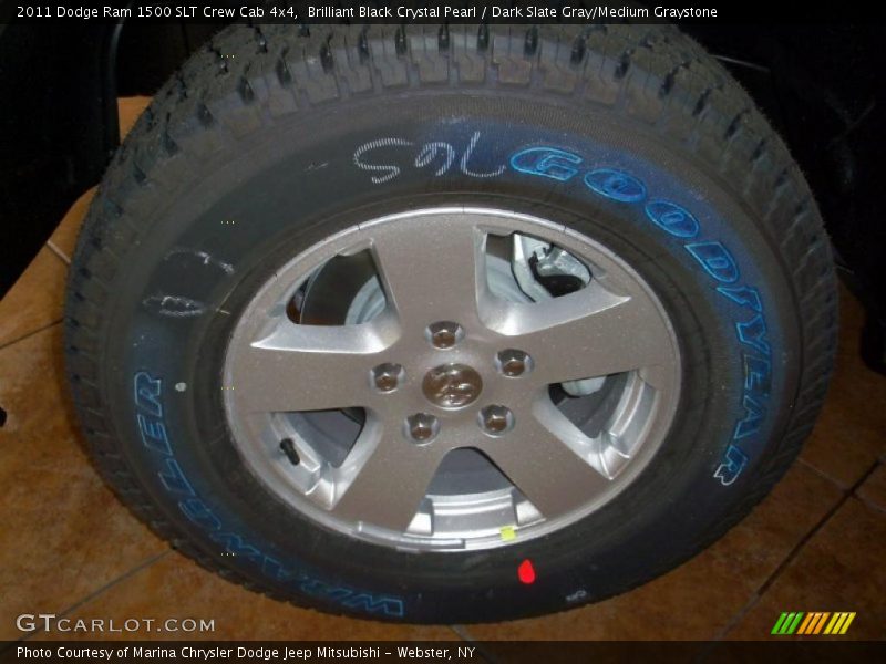 Brilliant Black Crystal Pearl / Dark Slate Gray/Medium Graystone 2011 Dodge Ram 1500 SLT Crew Cab 4x4