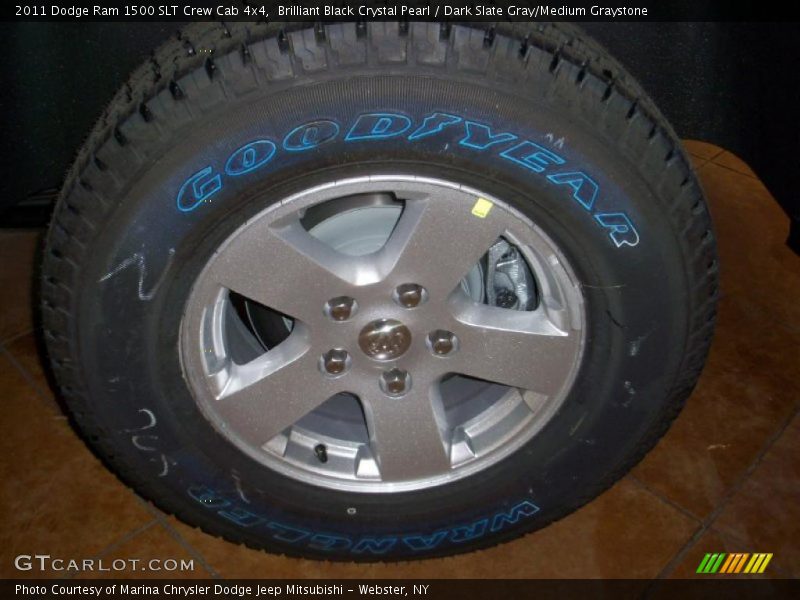 Brilliant Black Crystal Pearl / Dark Slate Gray/Medium Graystone 2011 Dodge Ram 1500 SLT Crew Cab 4x4