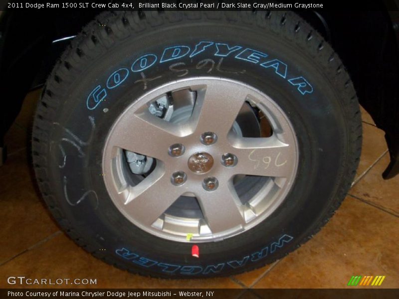 Brilliant Black Crystal Pearl / Dark Slate Gray/Medium Graystone 2011 Dodge Ram 1500 SLT Crew Cab 4x4