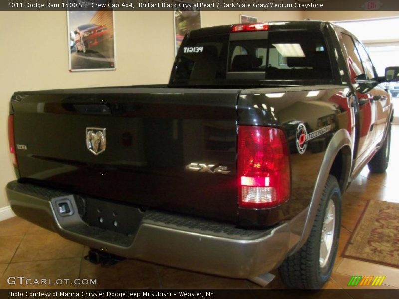 Brilliant Black Crystal Pearl / Dark Slate Gray/Medium Graystone 2011 Dodge Ram 1500 SLT Crew Cab 4x4