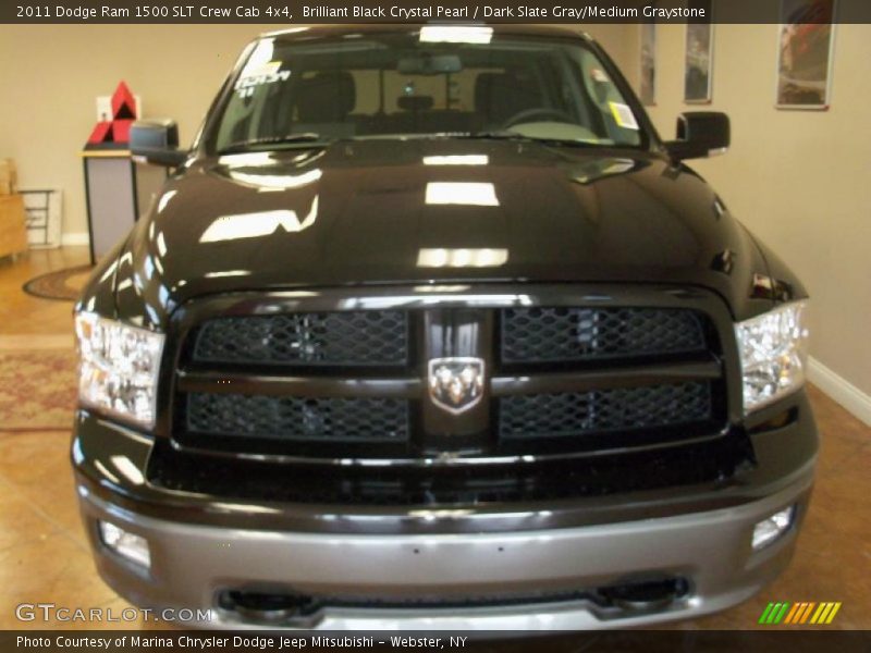 Brilliant Black Crystal Pearl / Dark Slate Gray/Medium Graystone 2011 Dodge Ram 1500 SLT Crew Cab 4x4