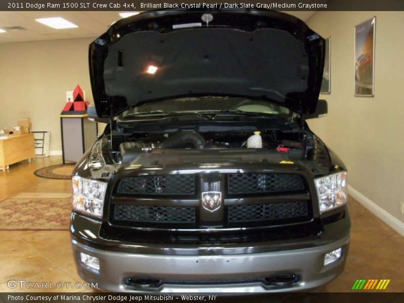 Brilliant Black Crystal Pearl / Dark Slate Gray/Medium Graystone 2011 Dodge Ram 1500 SLT Crew Cab 4x4