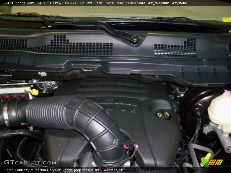 Brilliant Black Crystal Pearl / Dark Slate Gray/Medium Graystone 2011 Dodge Ram 1500 SLT Crew Cab 4x4