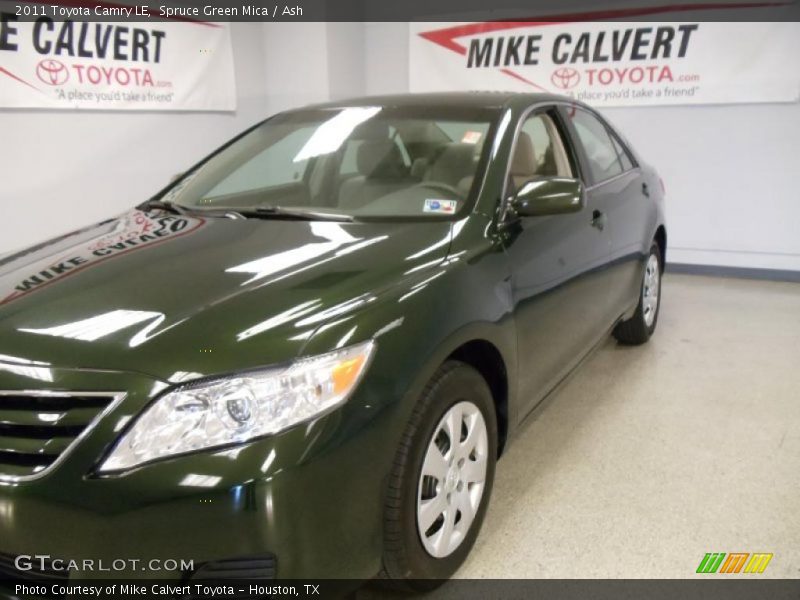 Spruce Green Mica / Ash 2011 Toyota Camry LE