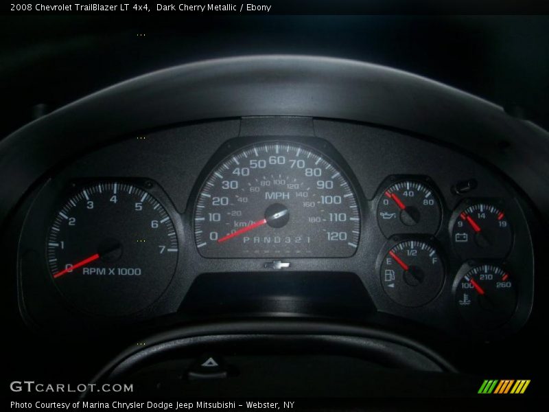 Dark Cherry Metallic / Ebony 2008 Chevrolet TrailBlazer LT 4x4