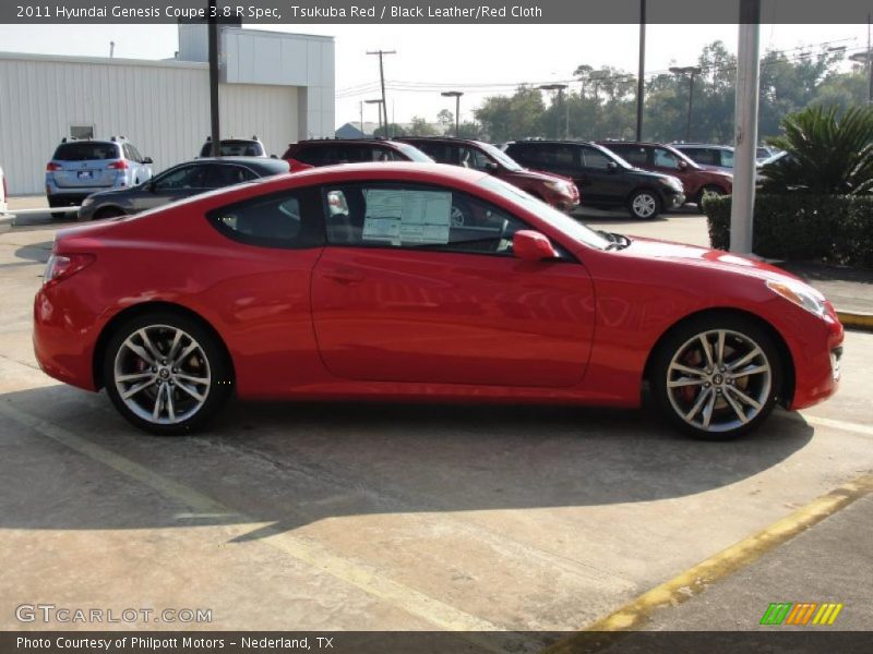 Tsukuba Red / Black Leather/Red Cloth 2011 Hyundai Genesis Coupe 3.8 R Spec