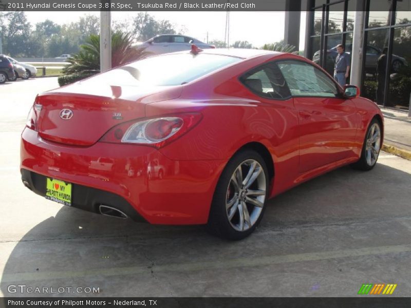 Tsukuba Red / Black Leather/Red Cloth 2011 Hyundai Genesis Coupe 3.8 R Spec