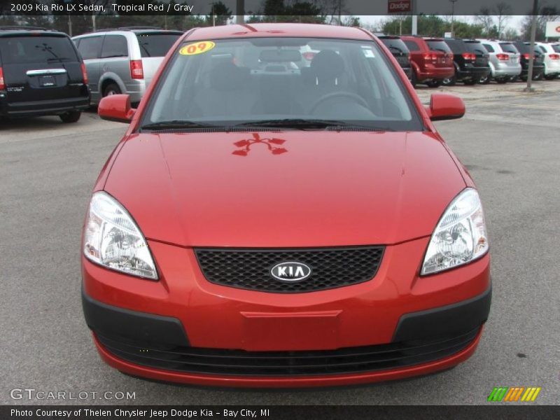 Tropical Red / Gray 2009 Kia Rio LX Sedan