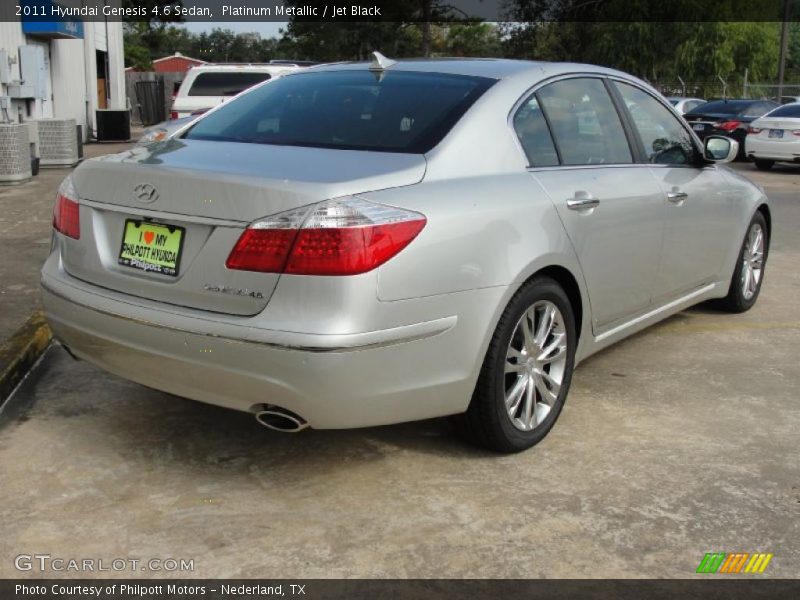 Platinum Metallic / Jet Black 2011 Hyundai Genesis 4.6 Sedan
