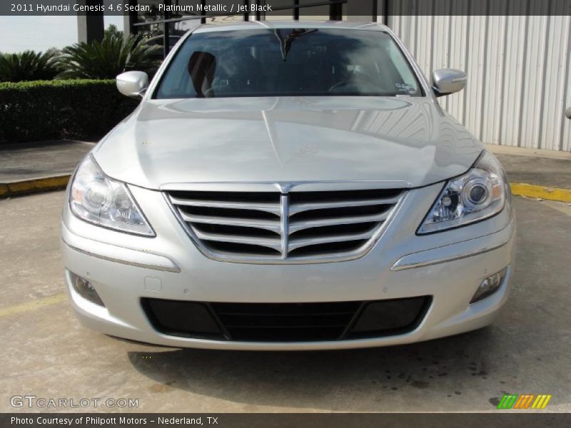 Platinum Metallic / Jet Black 2011 Hyundai Genesis 4.6 Sedan