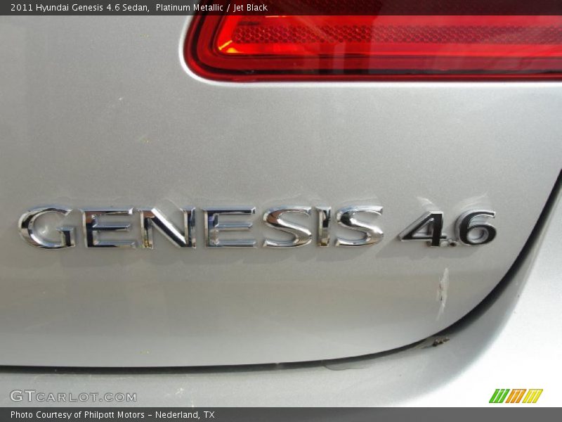 Platinum Metallic / Jet Black 2011 Hyundai Genesis 4.6 Sedan