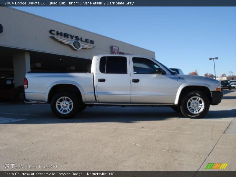 Bright Silver Metallic / Dark Slate Gray 2004 Dodge Dakota SXT Quad Cab