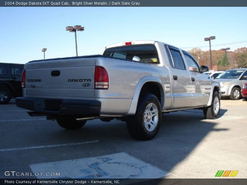 Bright Silver Metallic / Dark Slate Gray 2004 Dodge Dakota SXT Quad Cab