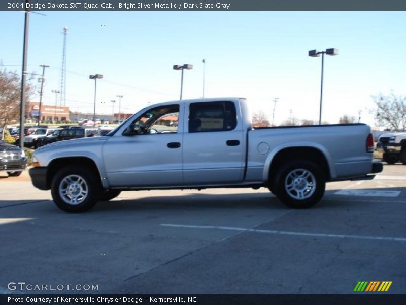 Bright Silver Metallic / Dark Slate Gray 2004 Dodge Dakota SXT Quad Cab