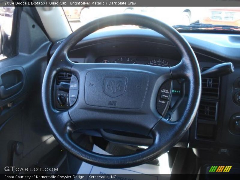 Bright Silver Metallic / Dark Slate Gray 2004 Dodge Dakota SXT Quad Cab