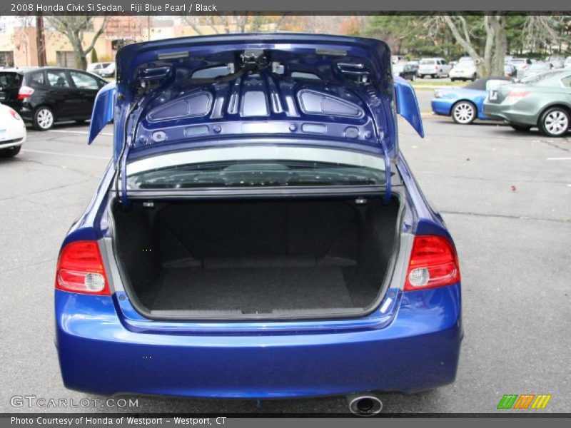 Fiji Blue Pearl / Black 2008 Honda Civic Si Sedan